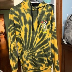 Yellow and Black Tie-Dye Hoodie